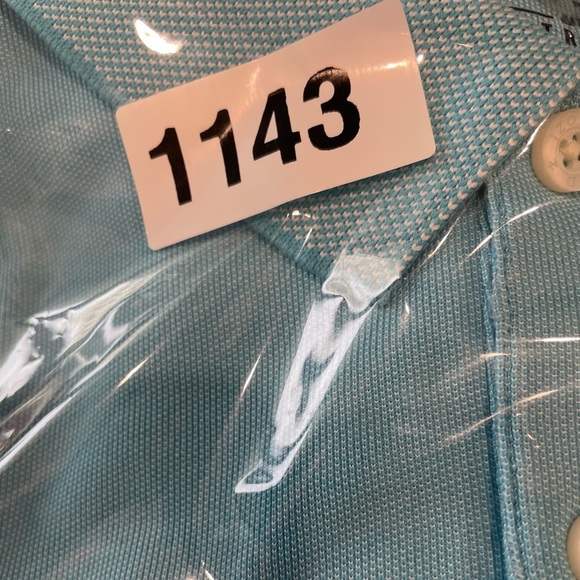 Izod Men’s Polo Size XXL Lt Blue ButtonDown Shirt Sleeve Reg Fit Button Closure - Picture 6 of 6